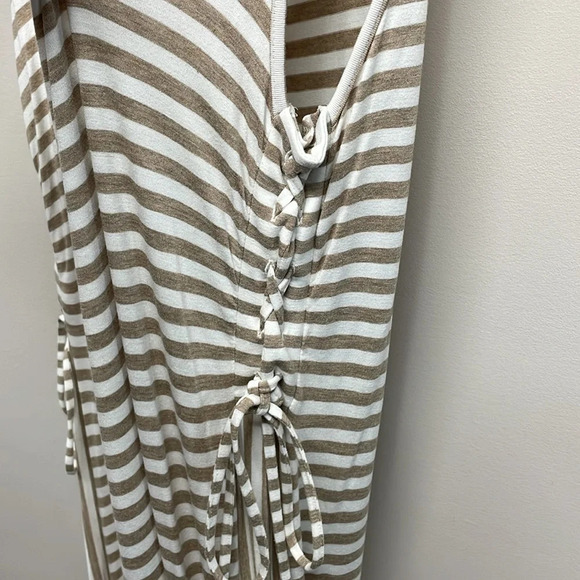 Chico’s Striped Side Lacing Tee Midi Dress US L (Chico’s 2) - Picture 6 of 16
